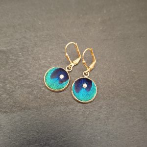 Boucles Paon - Touche or 14mm