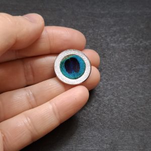 Broche Sim Paon- argenté