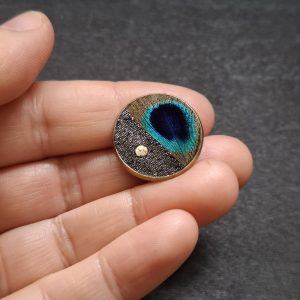 Broche Sim Paon-anthracite